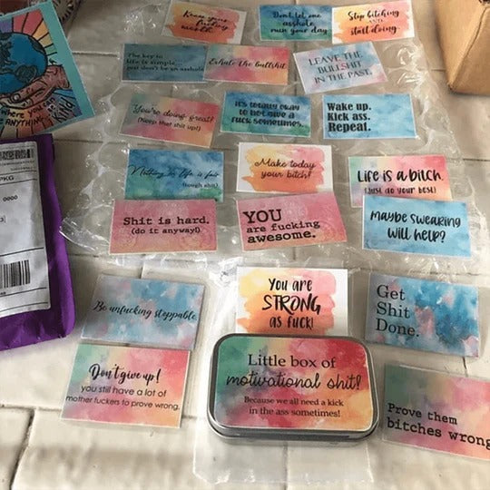 Funny Motivation Cards Gift ✡️(1 Set of 20 Sheets)