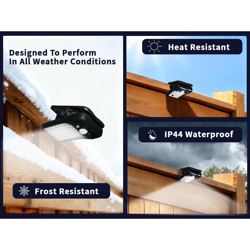 Solar Motion Sensor Clip Light – Waterproof Outdoor LED Lamp
