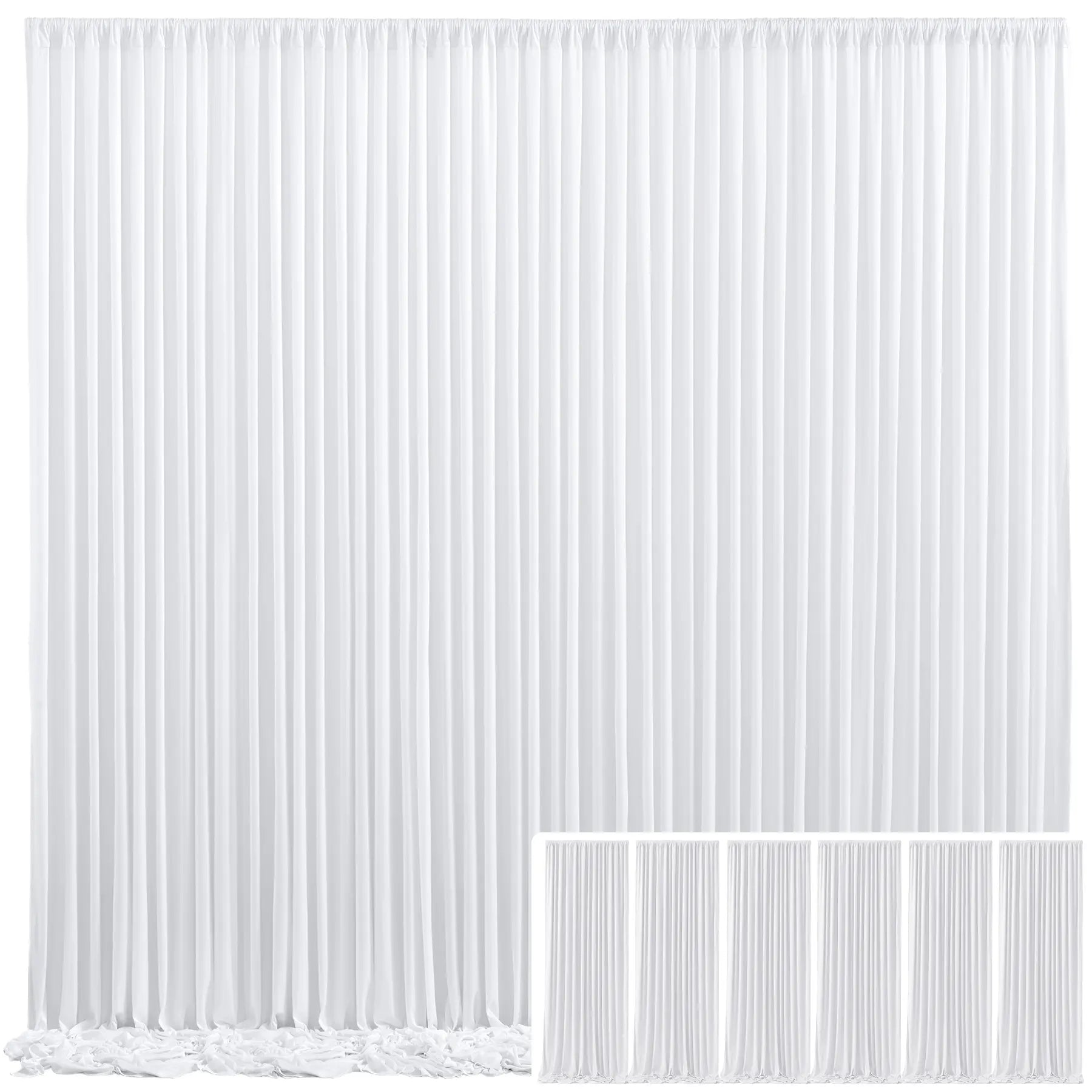 ✨ Elegant Backdrop Curtains – Soft Polyester Drapes for Wedding, Party & Home Decoration (Easy Setup & Reusable)