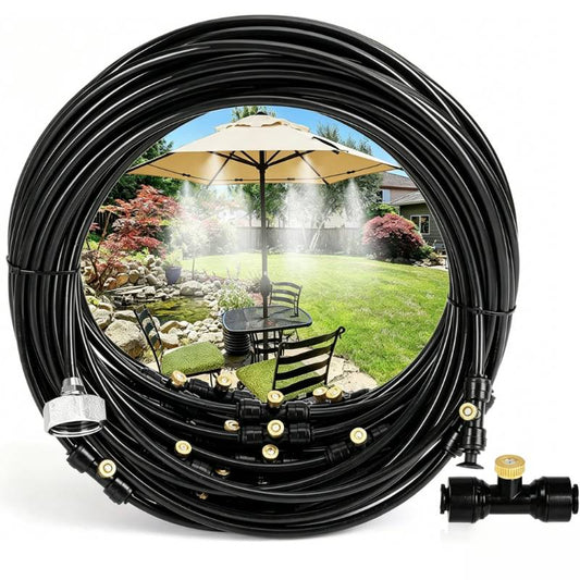 🌿 Outdoor Mist Cooling System – 360° Backyard & Garden Spray Zone Maker