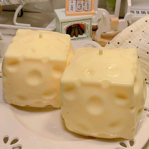 Crunchy Savory Yellow Cheese Cube Stress Ball Fidget Toy