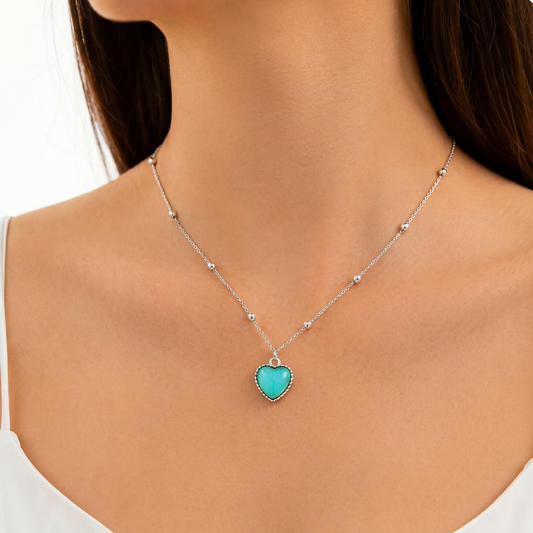 Color-Changing Heart Necklace — Aura