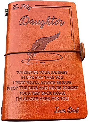 ❤️Best Gift🎁-Leather Writing Journal With Inspirational Quotes📒