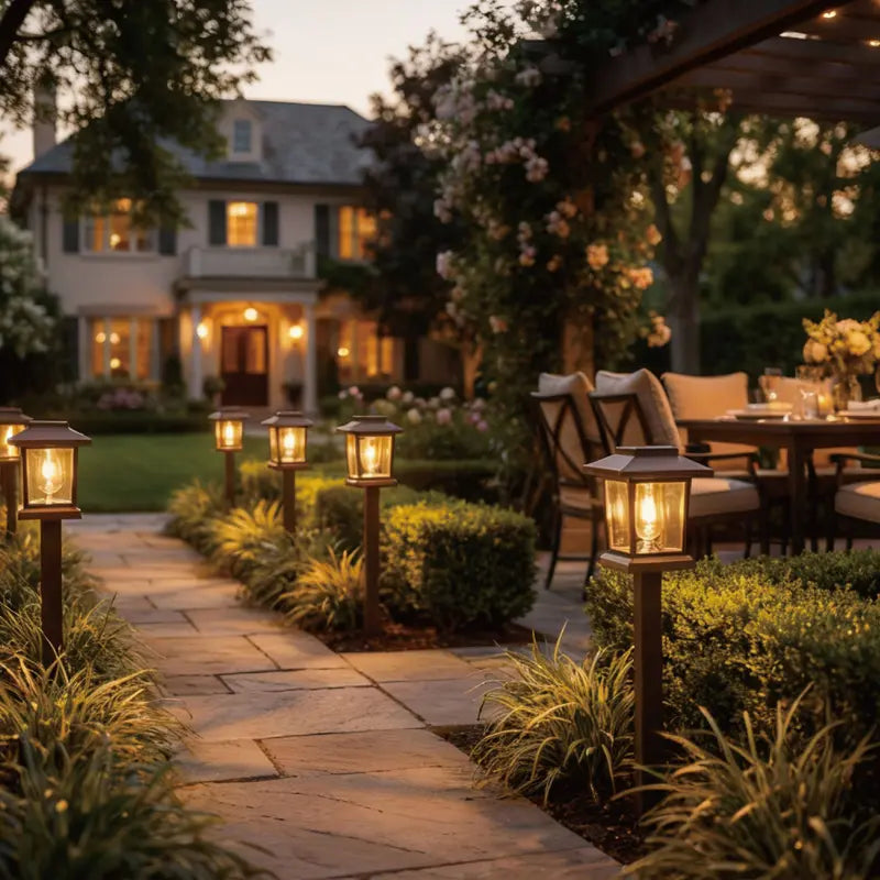 ✨12PCS Solar Pathway Lights – Warm White Waterproof Outdoor Garden Lighting