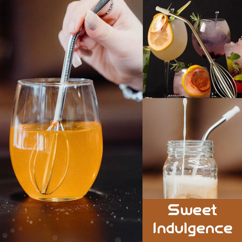 [2-in-1 Innovation] The Whisk Straw