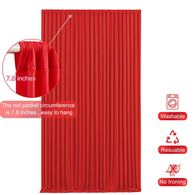 ✨ Elegant Backdrop Curtains – Soft Polyester Drapes for Wedding, Party & Home Decoration (Easy Setup & Reusable)
