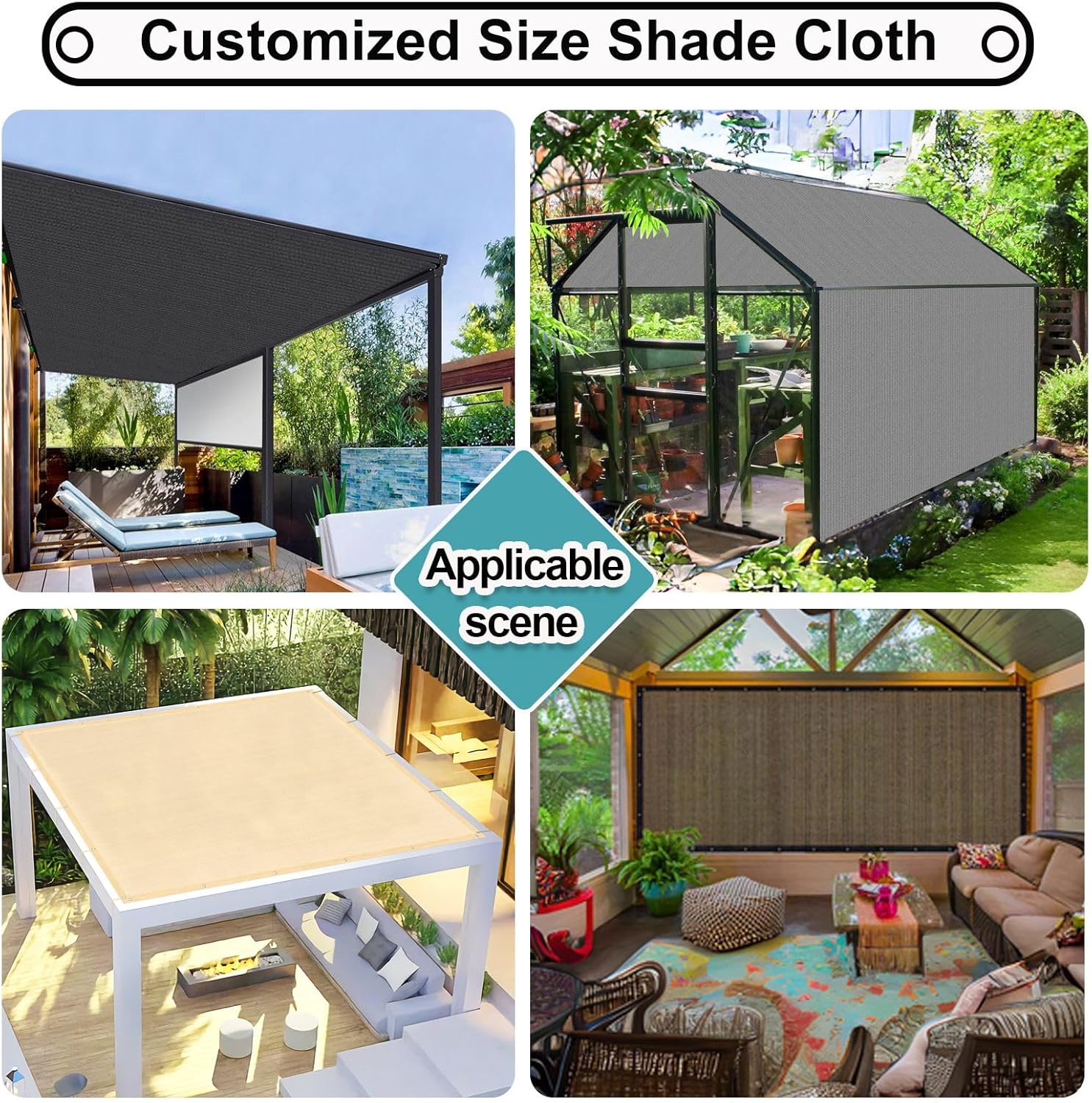 Outdoor Shade Cloth for Patio, Garden & Pergola – Breathable Sun Shade Solution