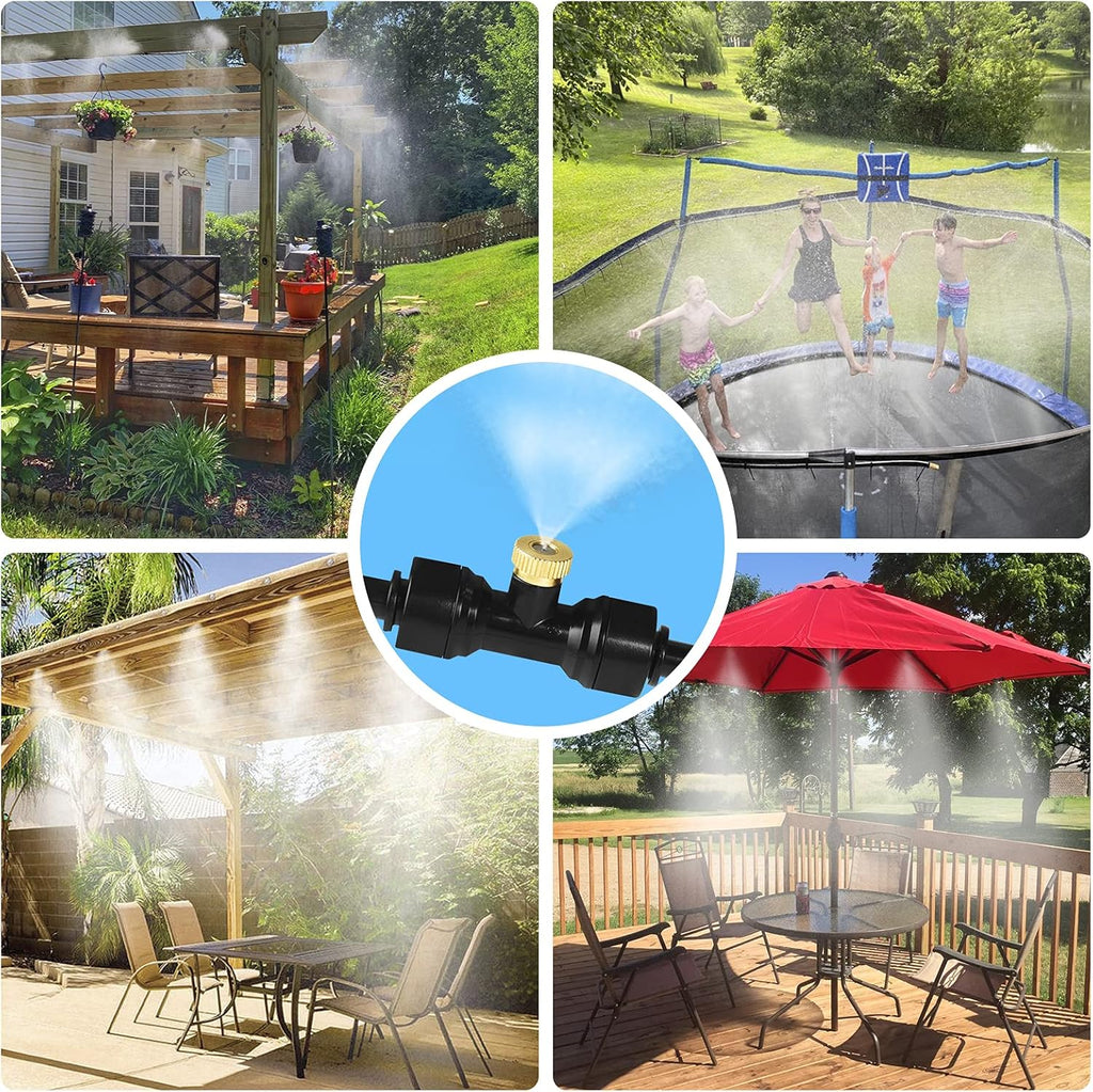 🌿 Outdoor Mist Cooling System – 360° Backyard & Garden Spray Zone Maker