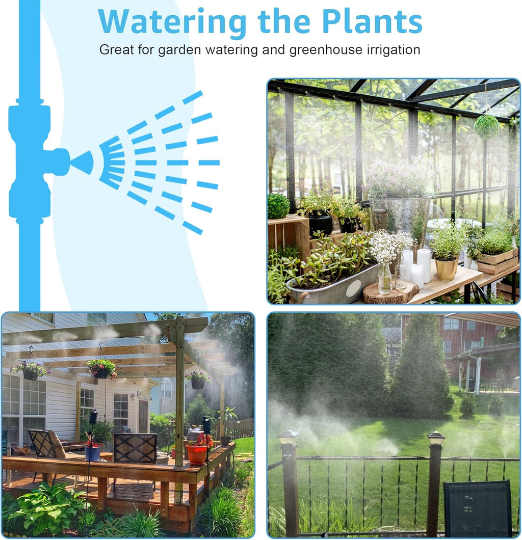 🌿 Outdoor Mist Cooling System – 360° Backyard & Garden Spray Zone Maker