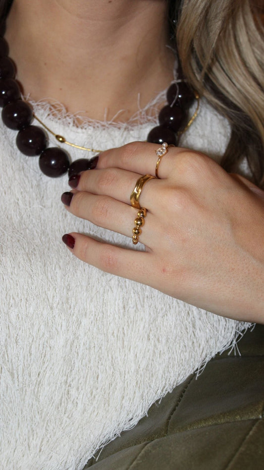 Kylie - Ring - Stainless Steel - Adjustable