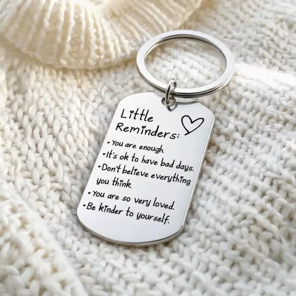 You Are Enough Inspirational Little Reminder Keychain