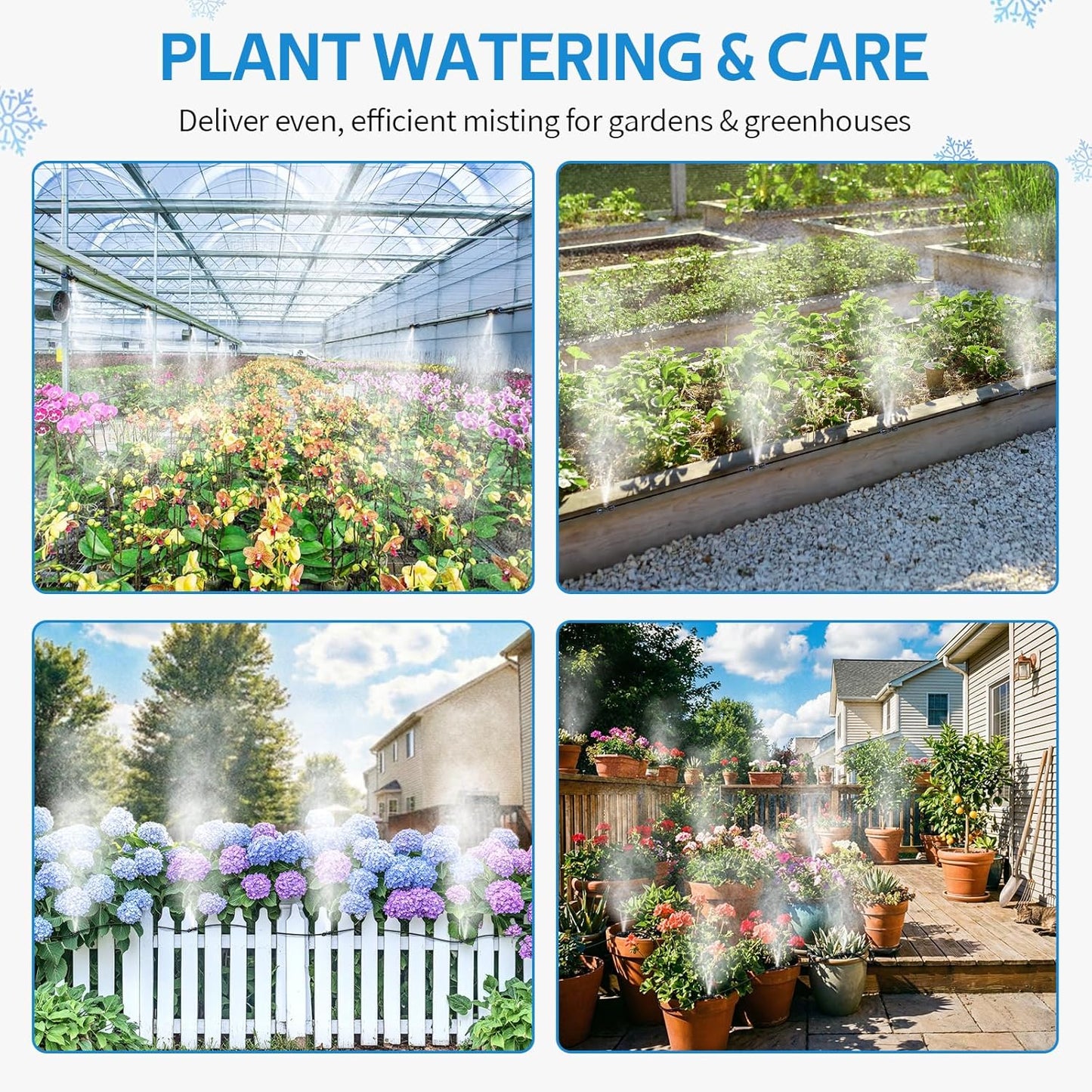 🌿 Outdoor Mist Cooling System – 360° Backyard & Garden Spray Zone Maker