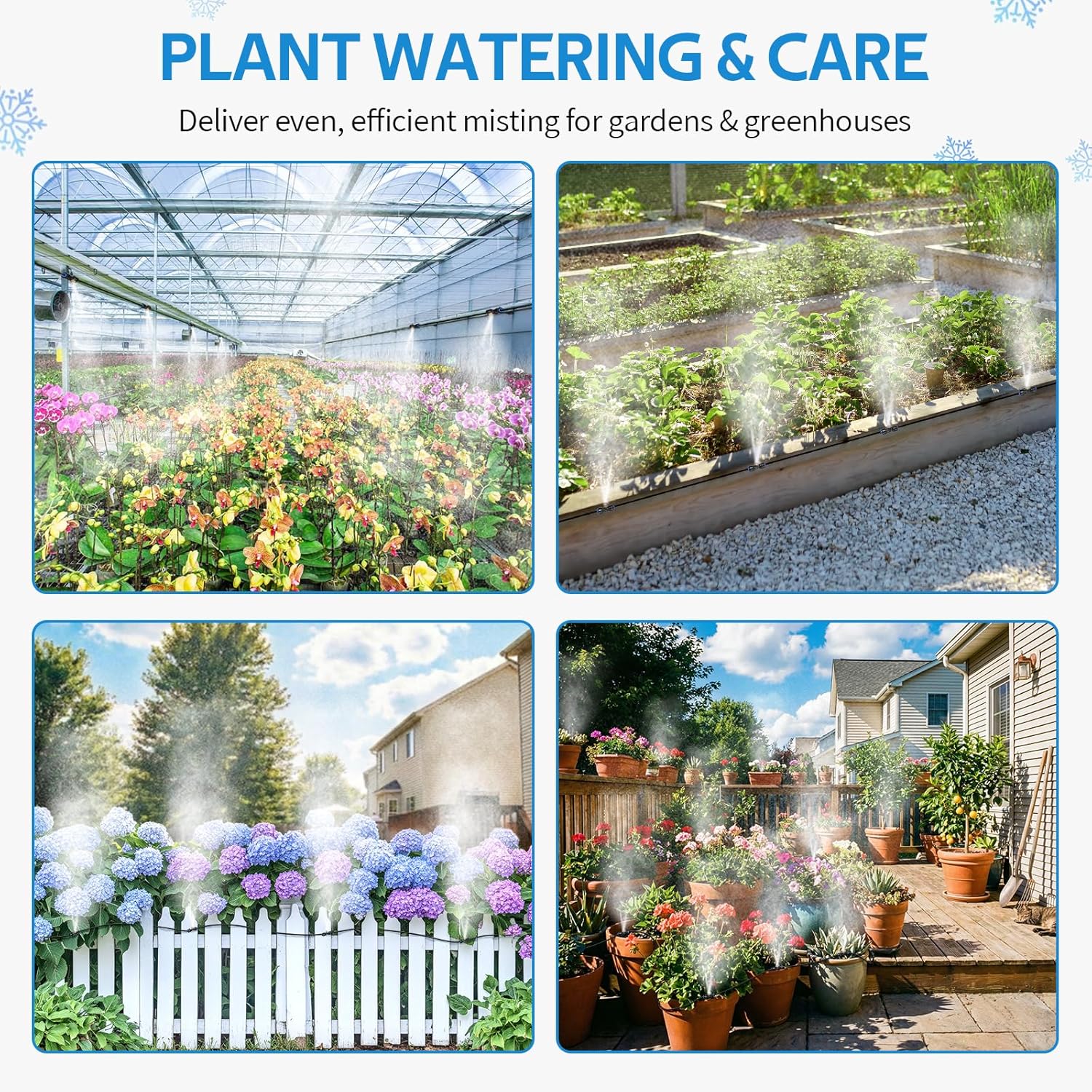 🌿 Outdoor Mist Cooling System – 360° Backyard & Garden Spray Zone Maker