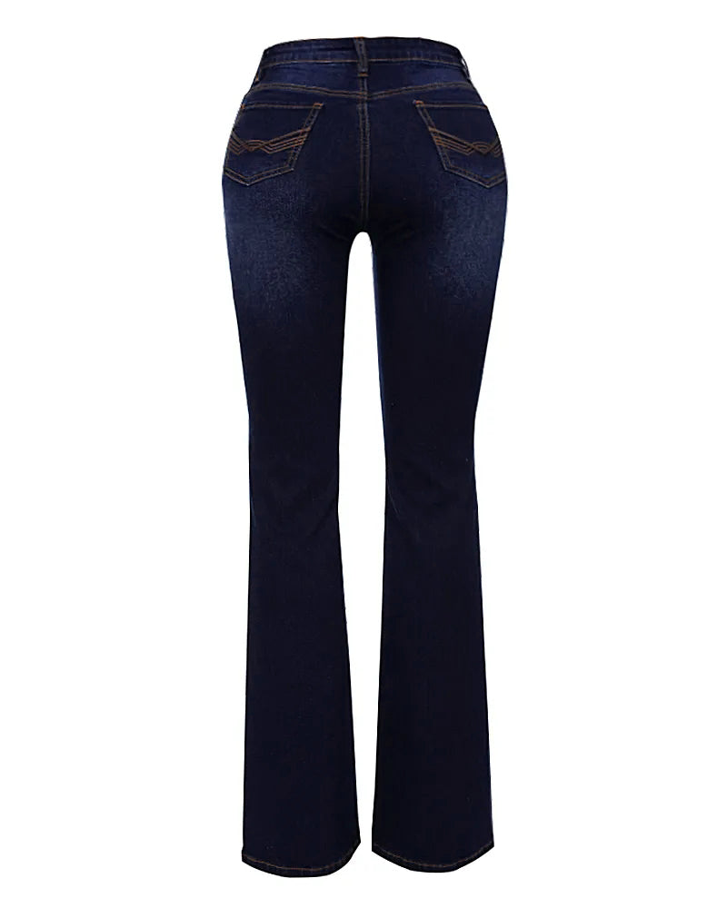 New Vintage Mid Waist Flare Jeans
