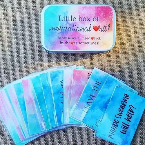 Tarjetas de motivación divertidas de regalo ✡️(1 juego de 20 hojas)