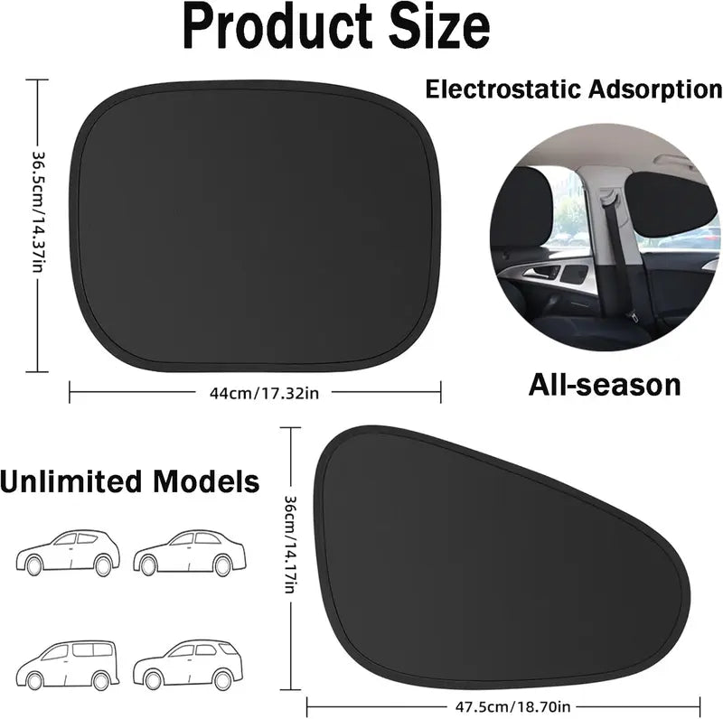 👉 Magnetic Car Window Privacy Sun Shade – UV Blocking & Heat Insulation (4-Pack)