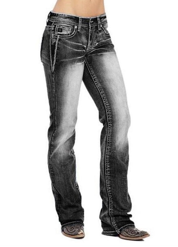 Women's American Flag Stretch Washed Bootcut Jeans