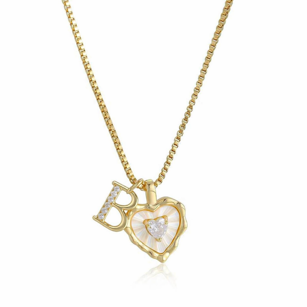 Personalized Initial Heart Necklace For Her