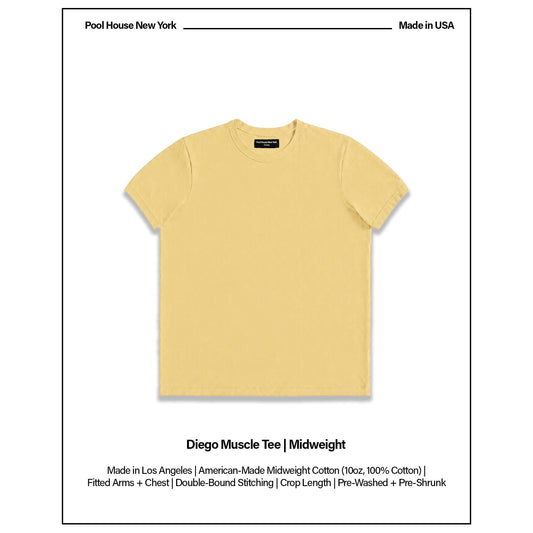 Diego Muscle Tee - Butter Yellow