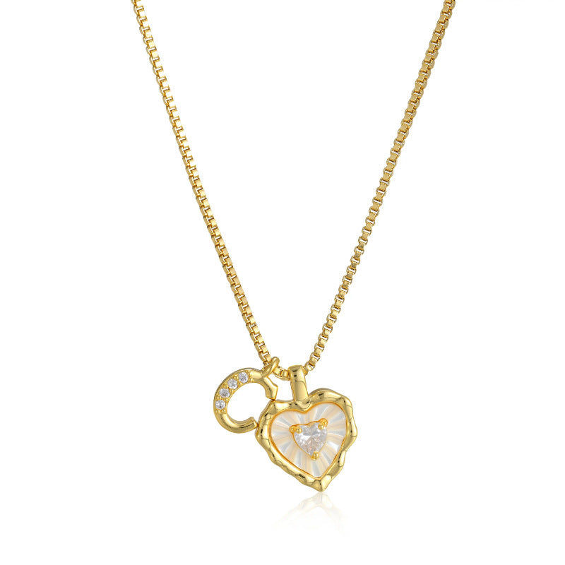 Personalized Initial Heart Necklace For Her