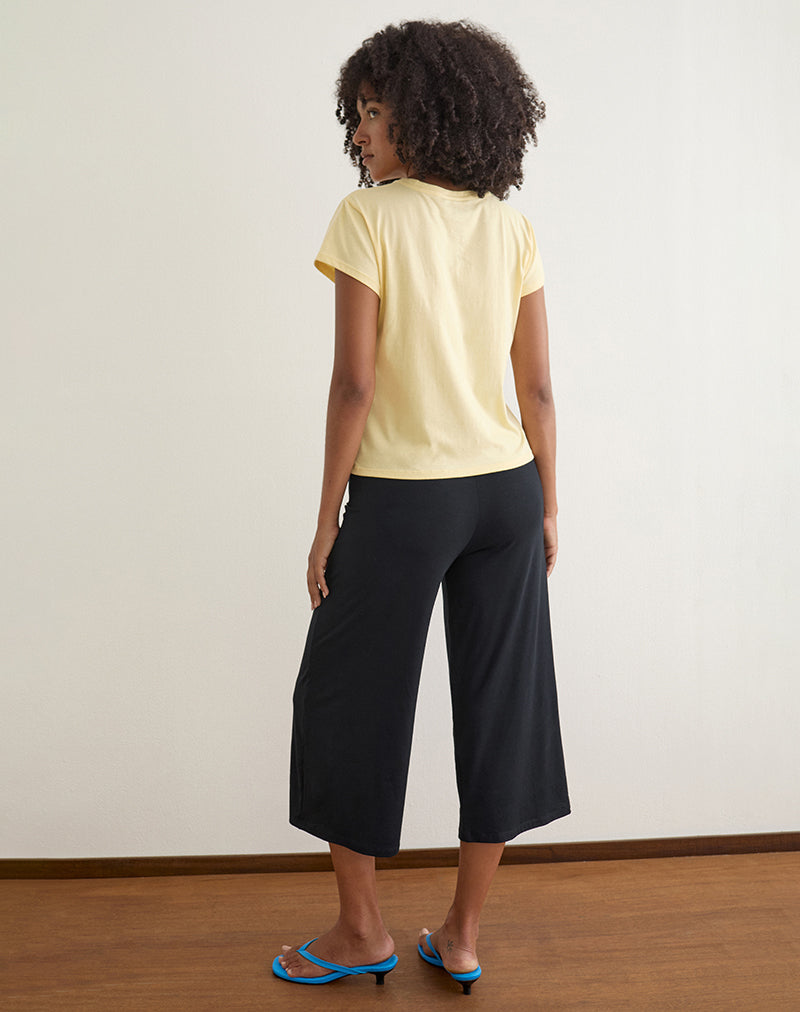 Clio Baggy Tee in Lemon with I Have No Idea Graphic