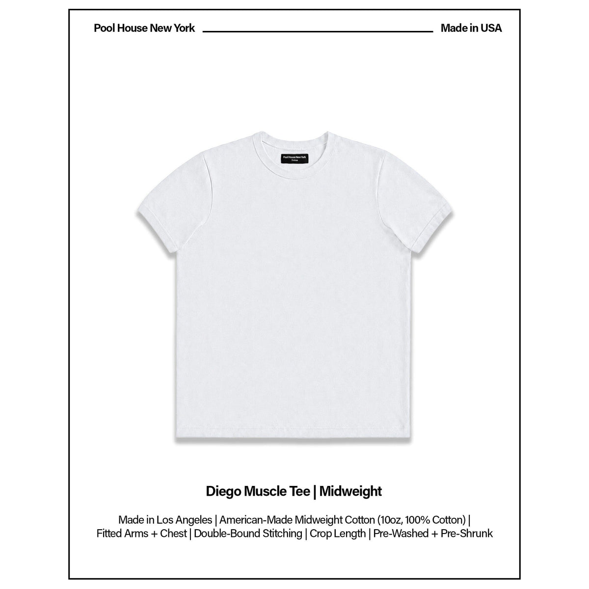 Diego Muscle Tee - Classic White