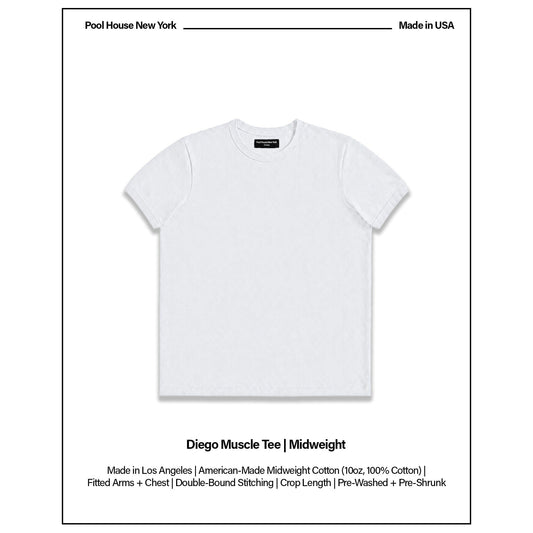 Diego Muscle Tee - Classic White