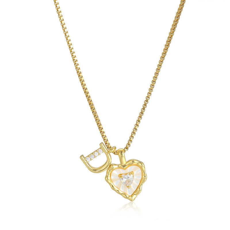 Personalized Initial Heart Necklace For Her