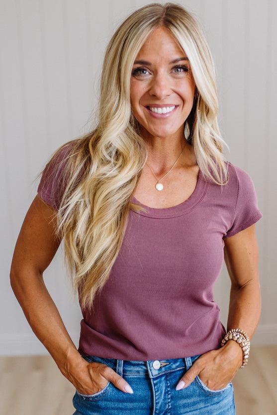 Dani Scoop Neck Baby Tee