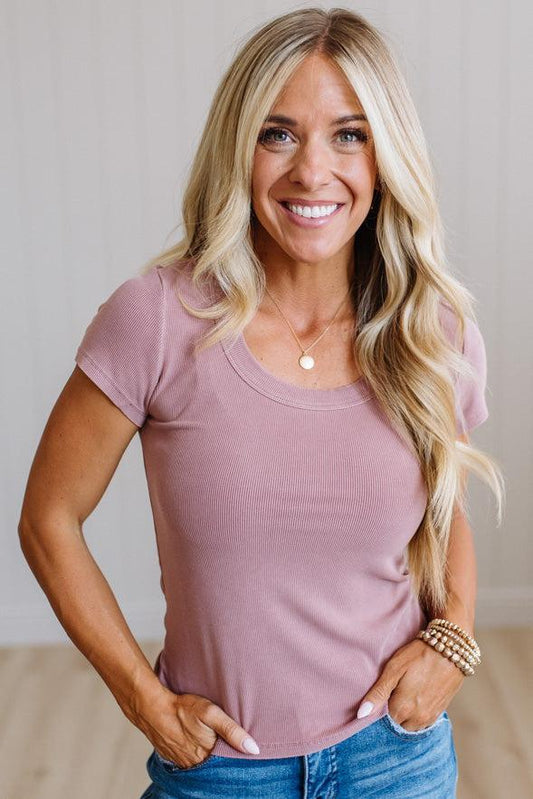 Dani Scoop Neck Baby Tee