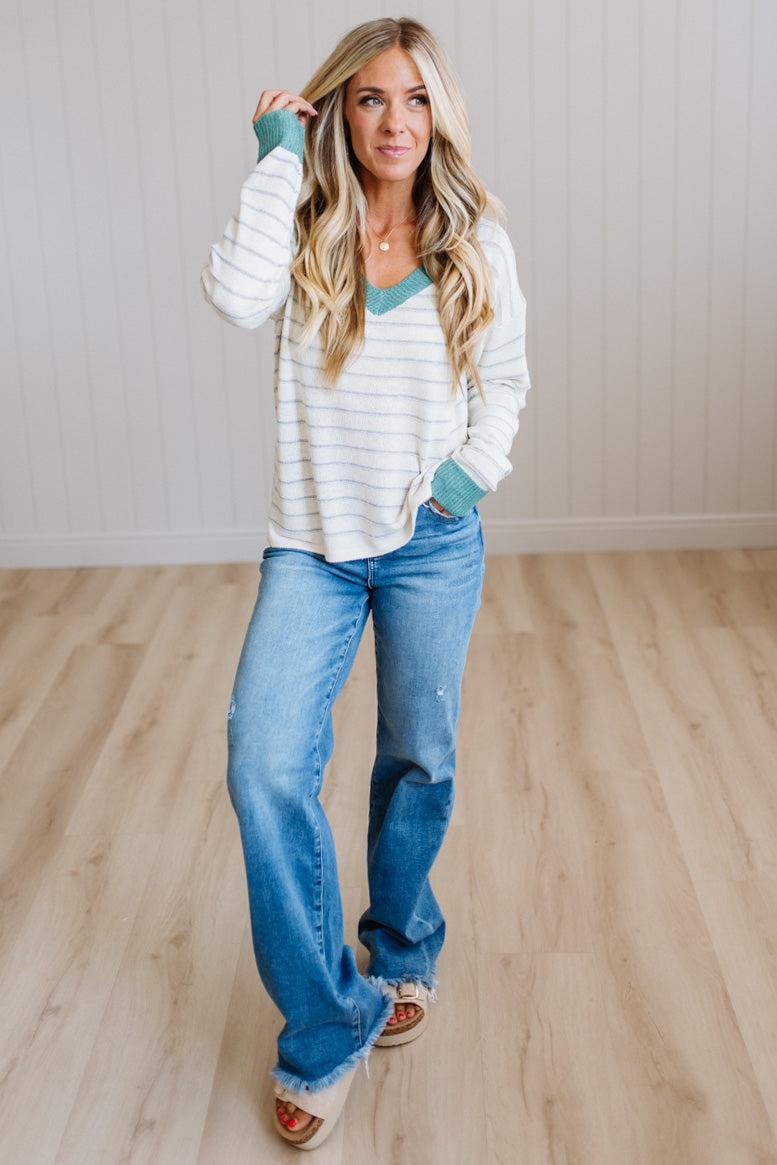 Darcy Striped Contrast Sweater