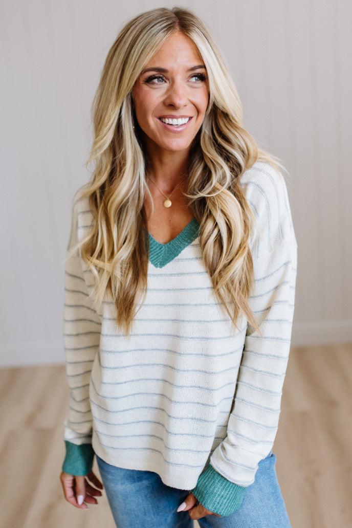 Darcy Striped Contrast Sweater
