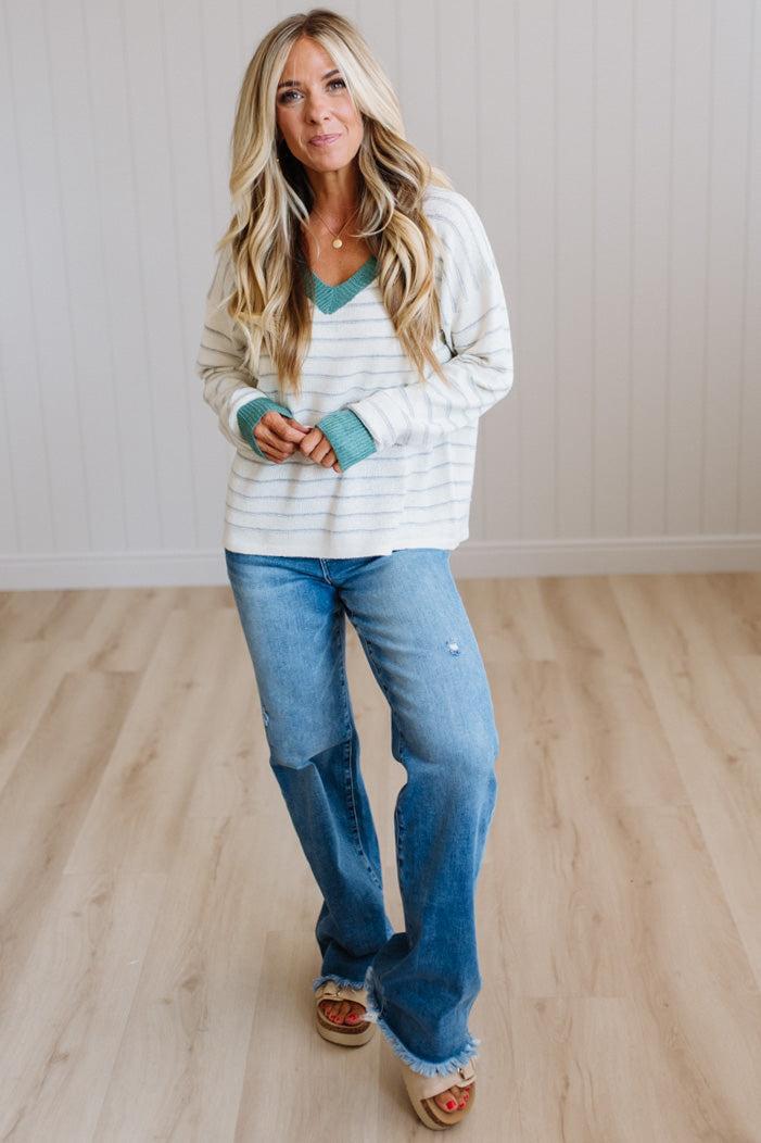 Darcy Striped Contrast Sweater