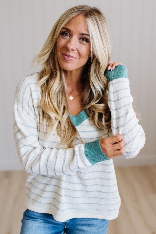 Darcy Striped Contrast Sweater