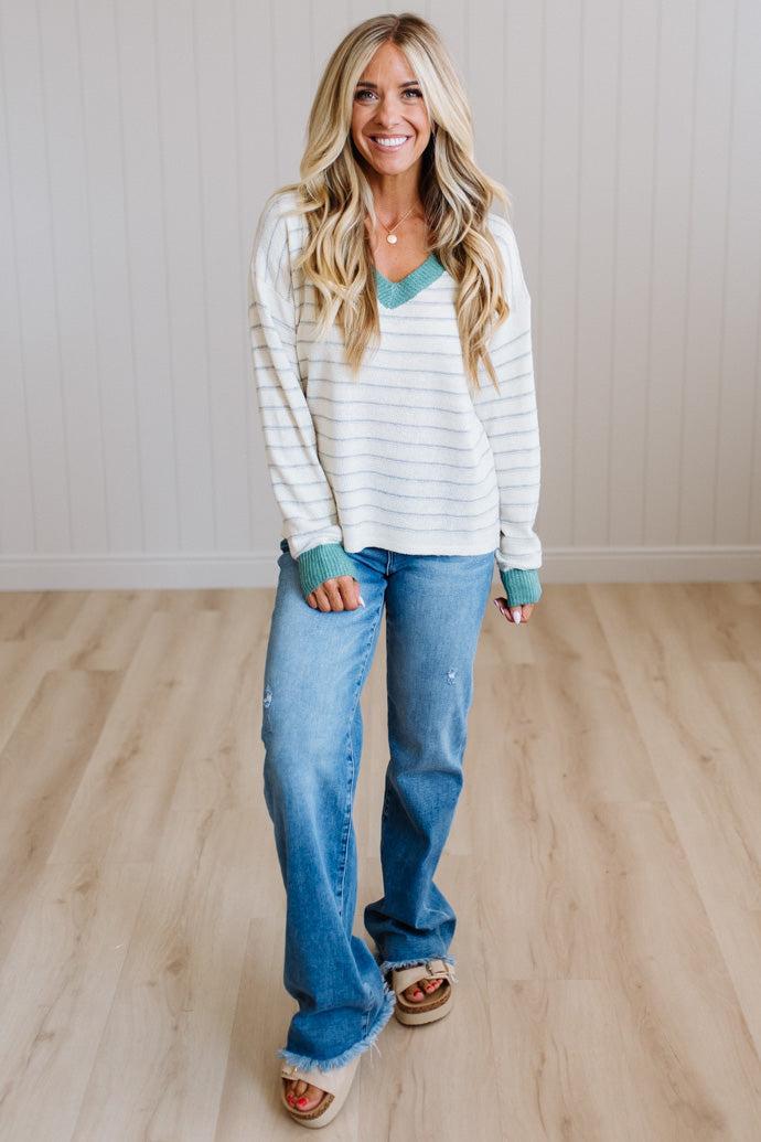 Darcy Striped Contrast Sweater