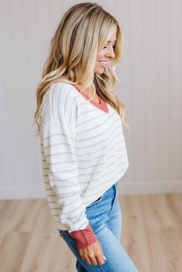Darcy Striped Contrast Sweater
