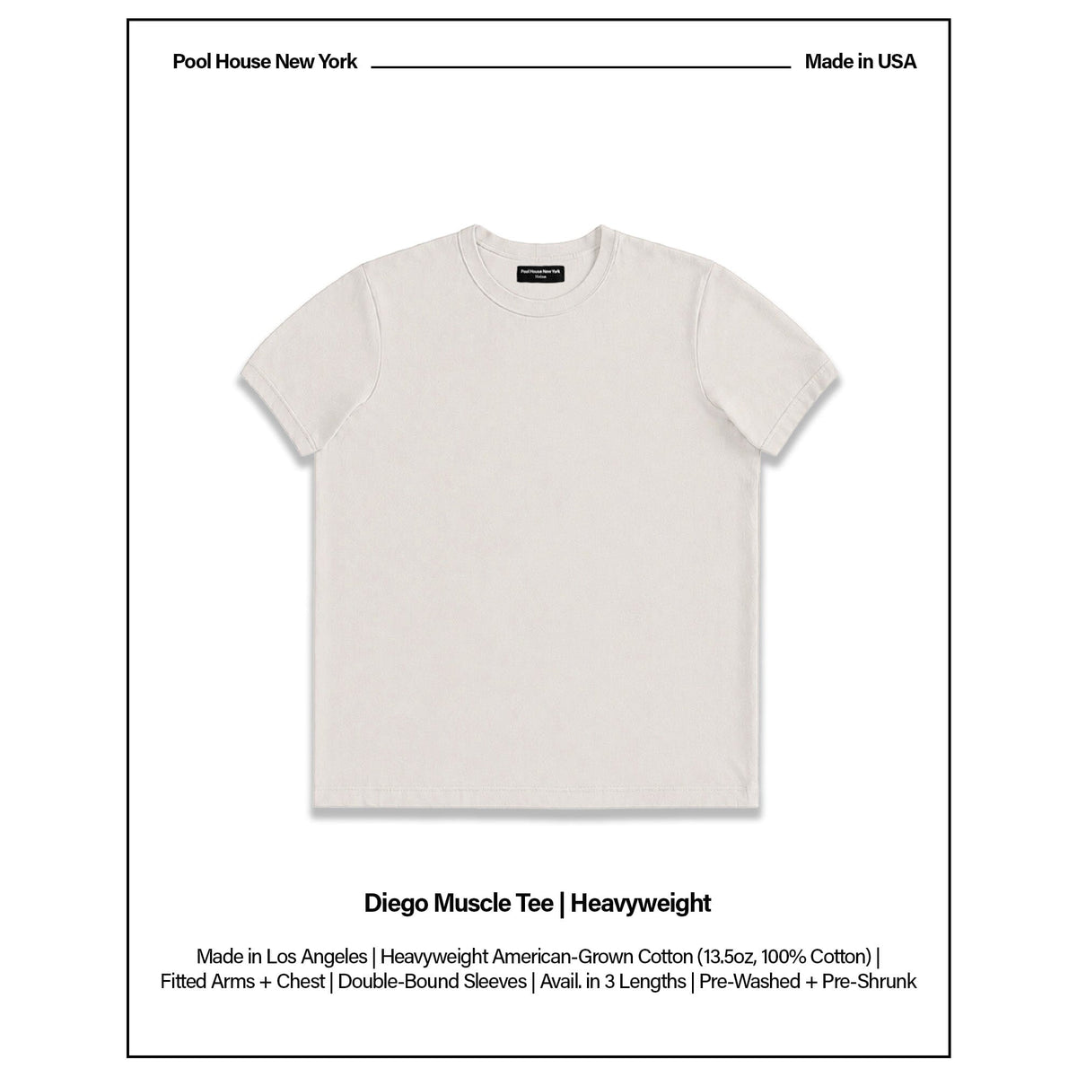 Diego Muscle Tee | Heavyweight | 13.5oz - Natural Cream