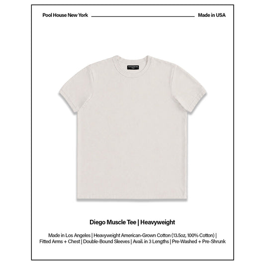 Diego Muscle Tee | Heavyweight | 13.5oz - Natural Cream