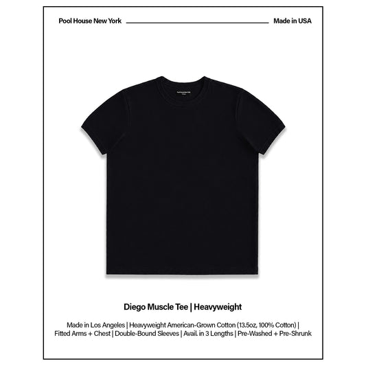 Diego Muscle Tee | Heavyweight | 13.5oz - Classic Black