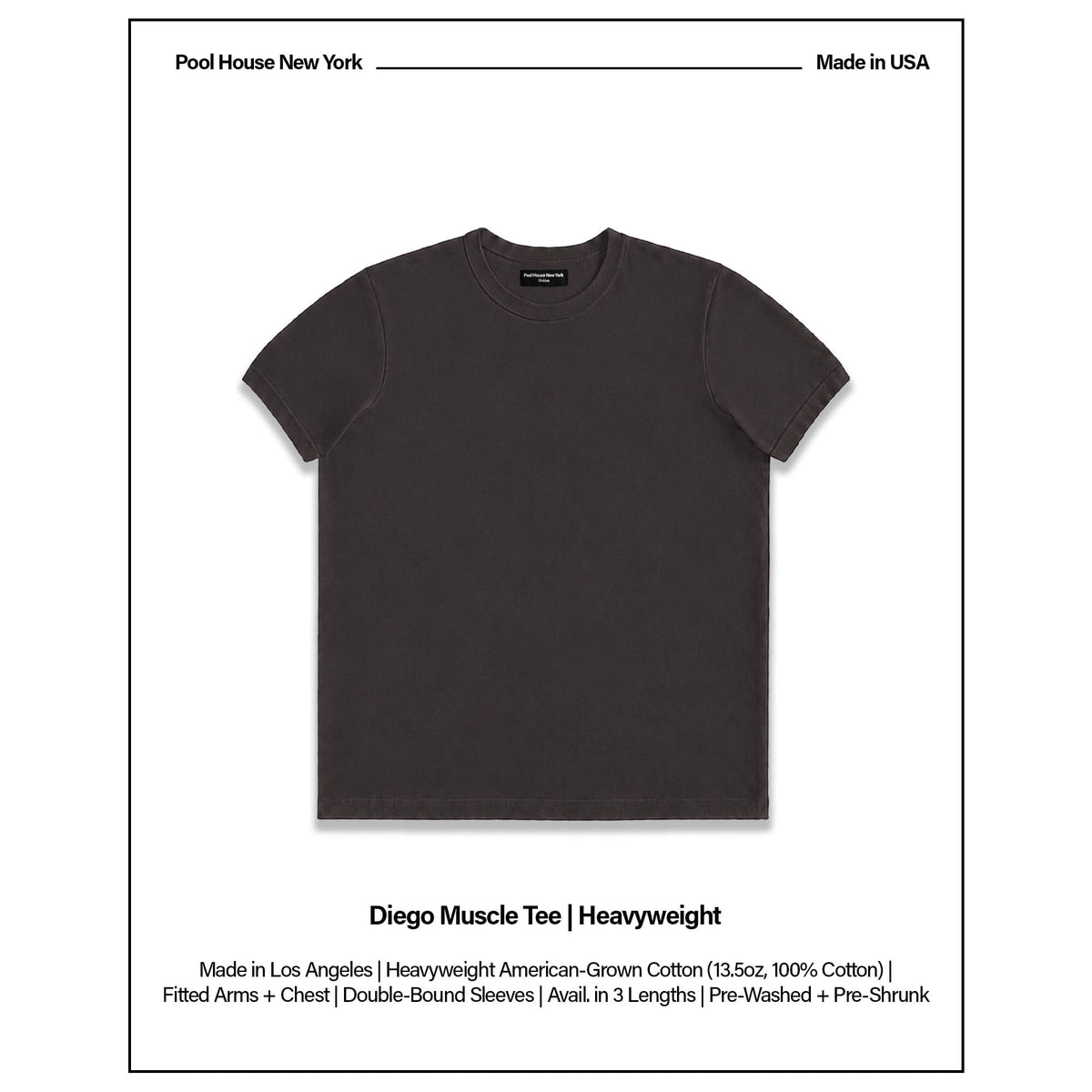 Diego Muscle Tee | Heavyweight | 13.5oz | Vintage - Tobacco Brown