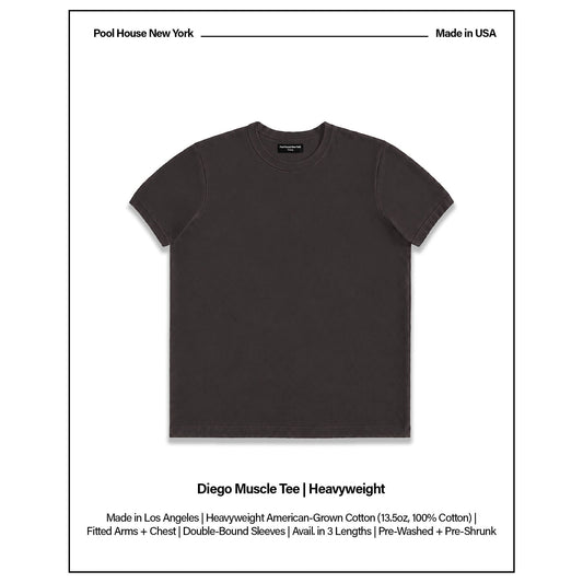Diego Muscle Tee | Heavyweight | 13.5oz | Vintage - Tobacco Brown