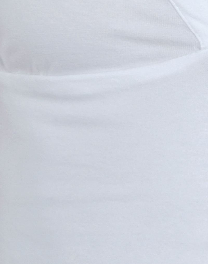 Emberly Plunge Top in White