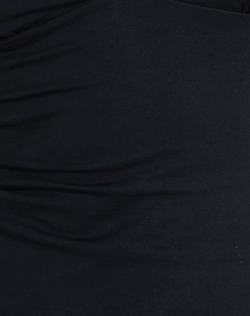 Emberly Plunge Top in Black