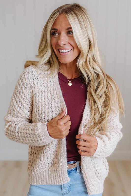 Eliza Waffle Cardigan