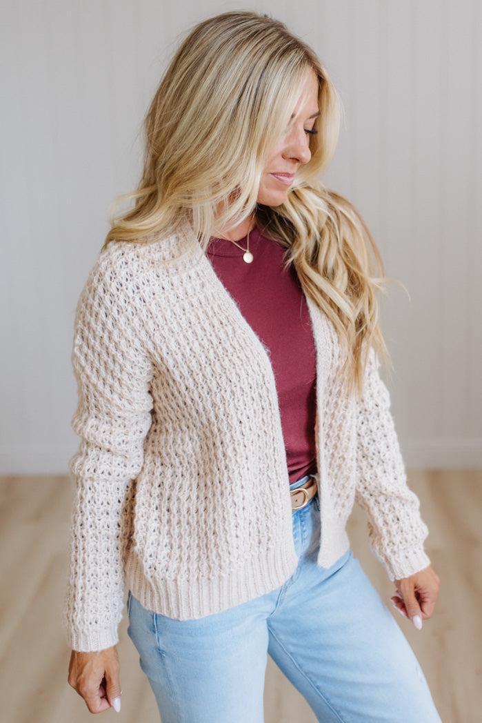 Eliza Waffle Cardigan