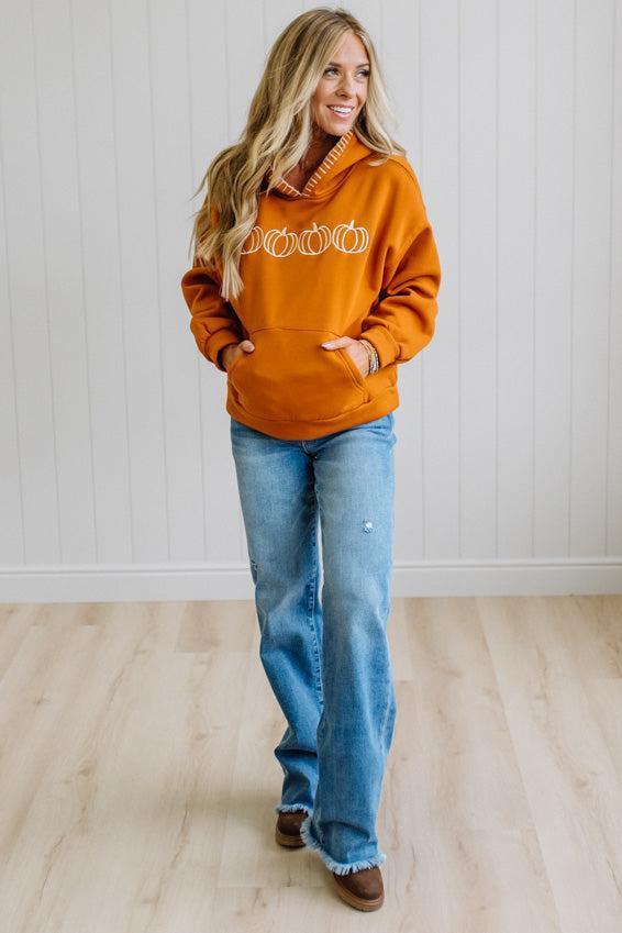 Fleece Lined Pumpkin Hoodie