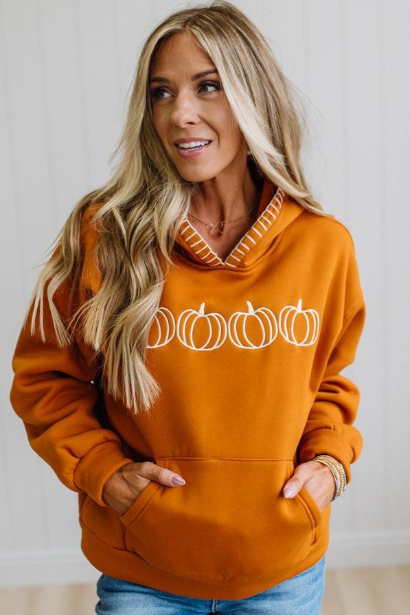 Fleece Lined Pumpkin Hoodie