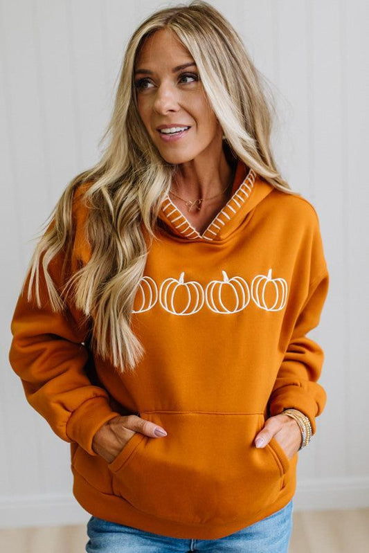 Fleece Lined Pumpkin Hoodie