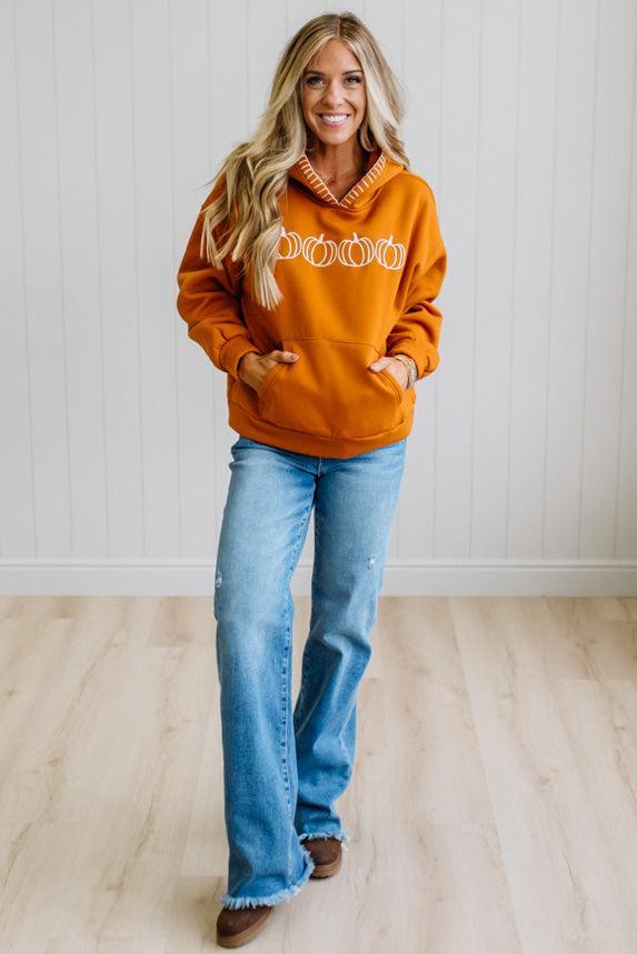 Fleece Lined Pumpkin Hoodie