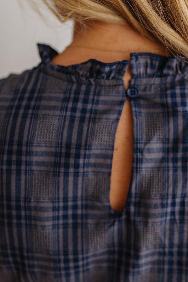 Foster Plaid Tie Front Maxi Dress